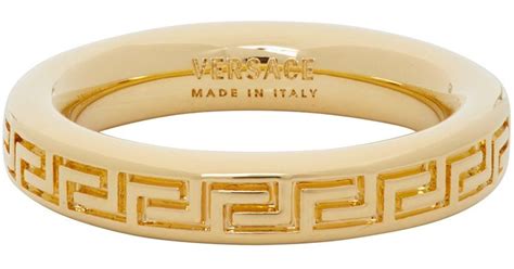 Versace Greek Key Band Ring 